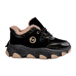 Zapatos Deportivos De Mujer Con Cordones Aislados Y Plataforma Negro Verioras