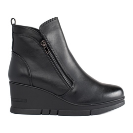 Botas cuña mujer negras negro