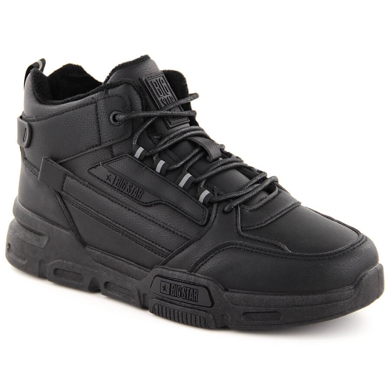 Zapatillas deportivas altas con aislamiento para hombre, negras Big Star OO174587 negro