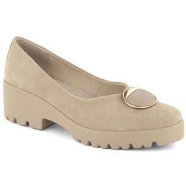 Zapatos slip-on mujer piel ante beige Filippo DP4569