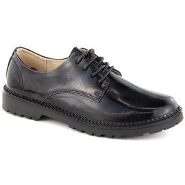 Zapatos con cordones mujer piel negros Filippo DP6431