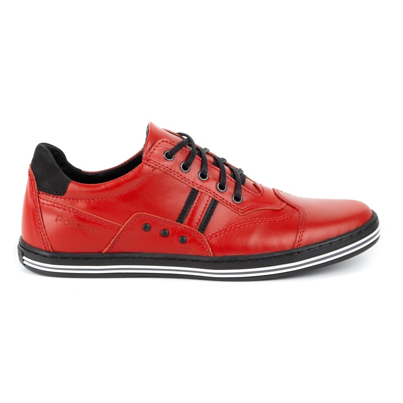 Polbut Zapatos casual hombre piel 1801 rojo