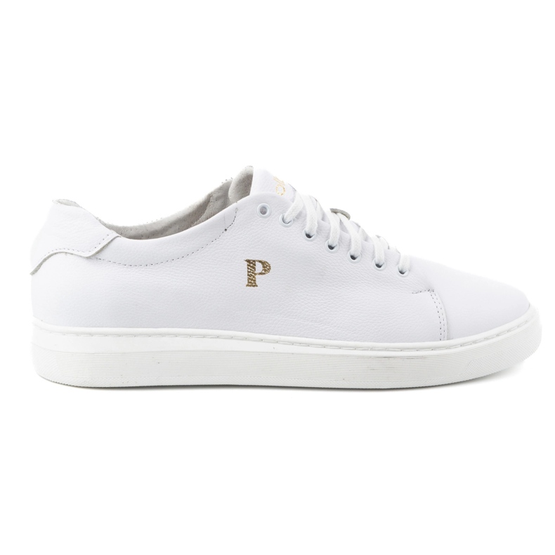 POLBUT 2127 Deportivas de piel para hombre, blanco