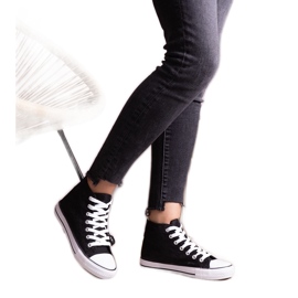 Zapatillas altas negras con encaje de Bonifakima negro