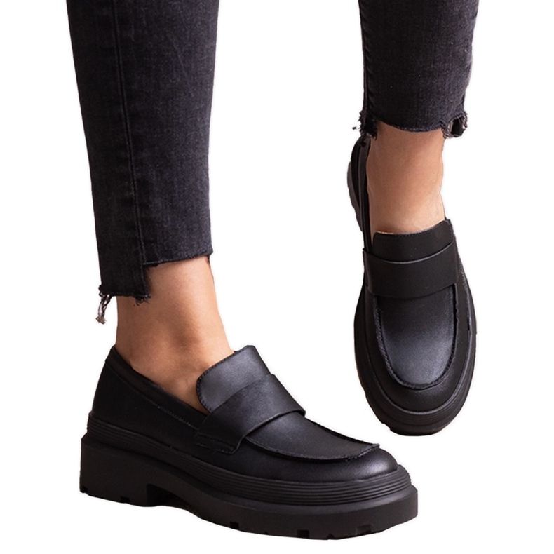 Zapatos negros confeccionados en ecopiel Seraphin.