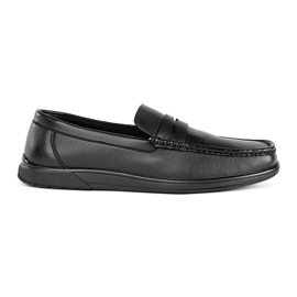 Mocasines negros sin cordones para hombre