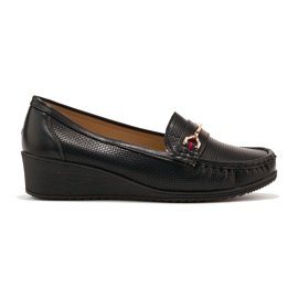 Mocasines cuña negros