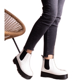Botas de plataforma blancas de Lessaya blanco