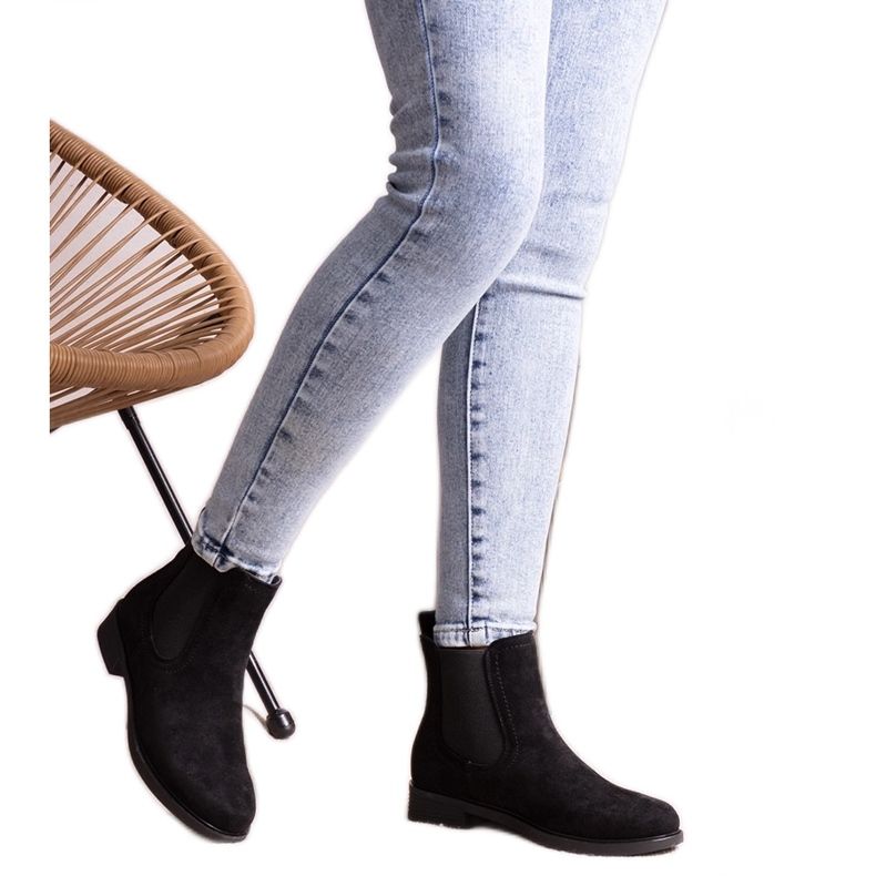 Botines slip-on negros de Szamiran Botines slip-on negros de Szamiran