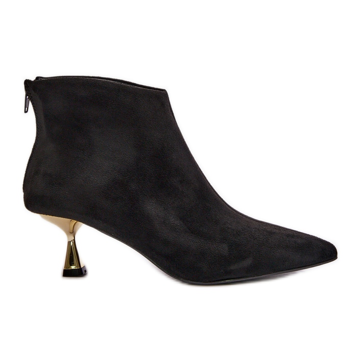 Botas Mujer Tacón Eco Ante Negro Terlena