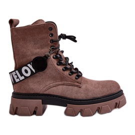 Botas Altas De Ante Con Aislamiento Marrón Claro Danity