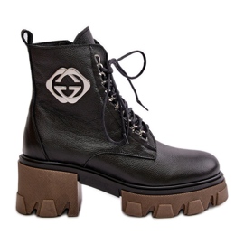 Zazoo 60376 Botas de cuero con cremallera aisladas, negro