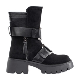 Goodin Botines mujer ante negro con hebillas