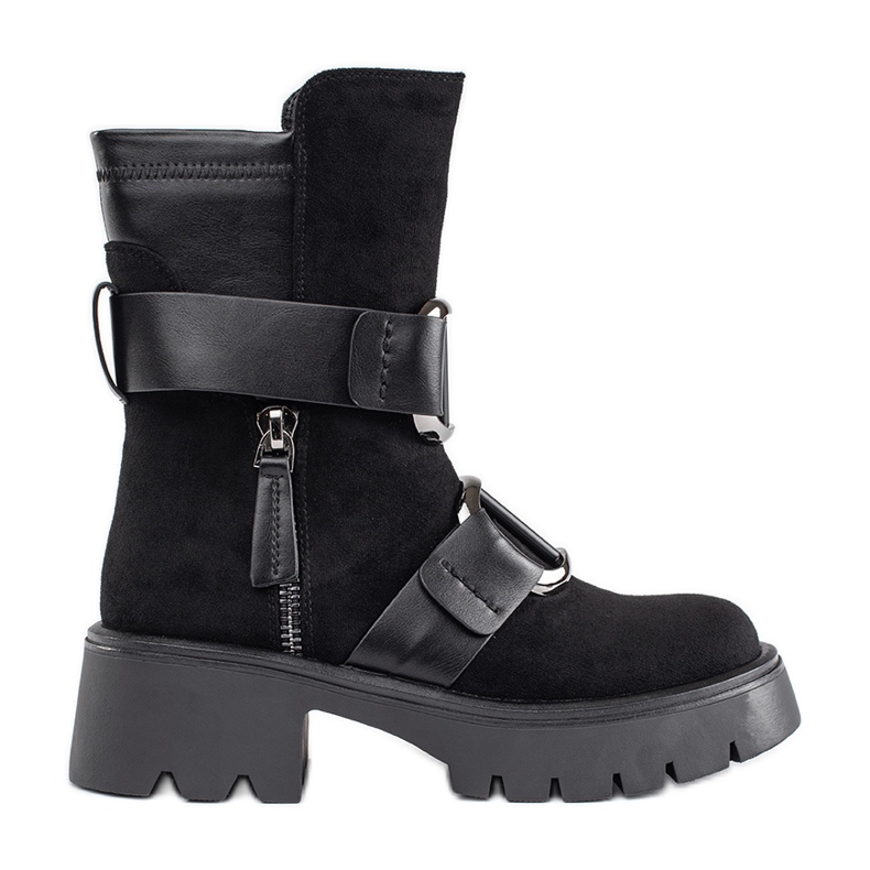 Goodin Botines mujer ante negro con hebillas