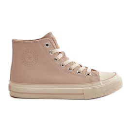 Zapatillas Deportivas Aislantes De Mujer Confeccionadas En Piel Ecológica Beige Big Star OO274934
