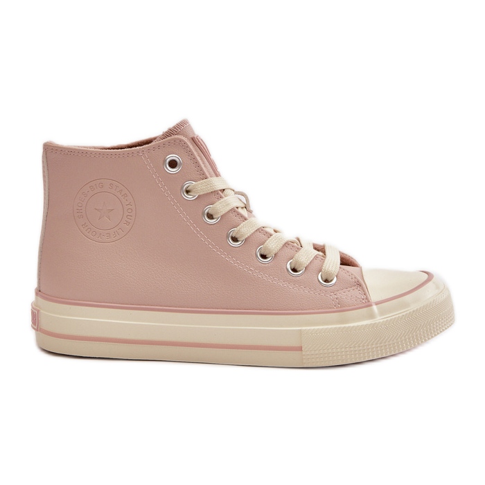 Zapatillas Deportivas de Mujer con Aislamiento en Piel Ecológica Rosa Big Star OO274933 rosado