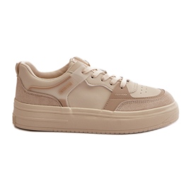 Zapatillas Bajas de Mujer Fabricadas en Piel Ecológica Big Star OO274029 Beige