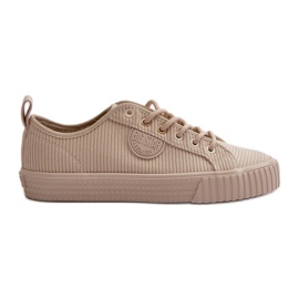 Zapatillas De Mujer Con Aislamiento De Pana Big Star OO274812 Hi-Poly System Beige