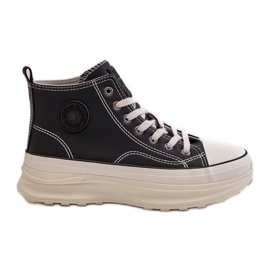 Zapatillas Mujer Plataforma Piel Ecológica Big Star OO274063 Negro