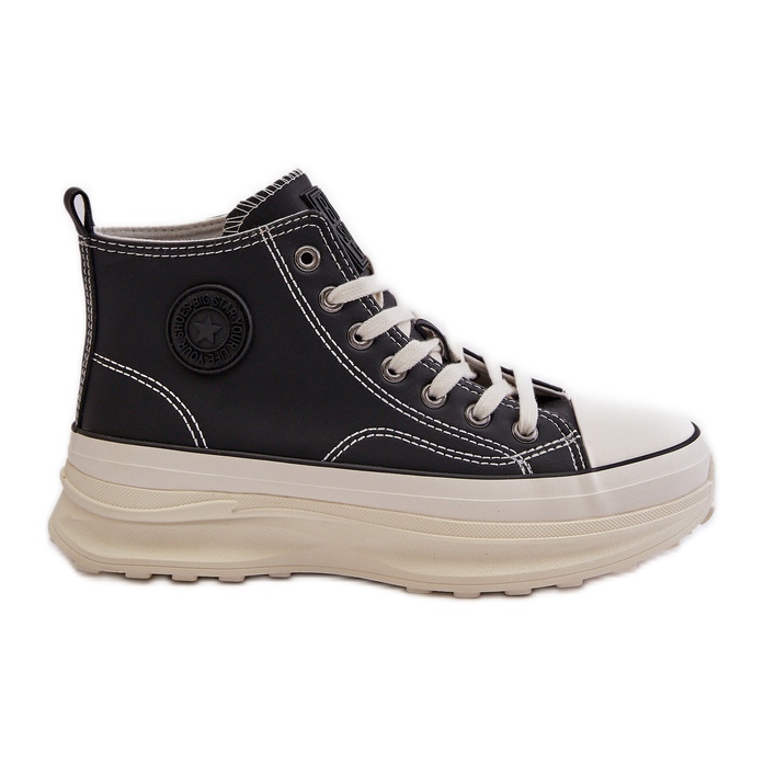 Zapatillas Mujer Plataforma Piel Ecológica Big Star OO274063 Negro