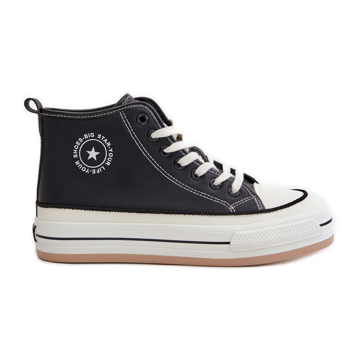 Zapatillas de mujer aisladas con plataforma de piel ecológica Big Star OO274062 Negro Zapatillas de mujer aisladas con plataforma de piel ecológica Big Star OO274062 Negro