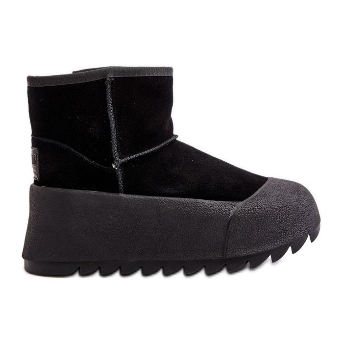 Botas de nieve de ante con aislamiento en la plataforma Big Star OO274A213 Negro