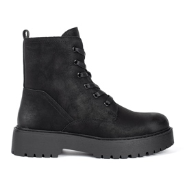 Botas de mujer negras con plataforma Sergio Leone. negro