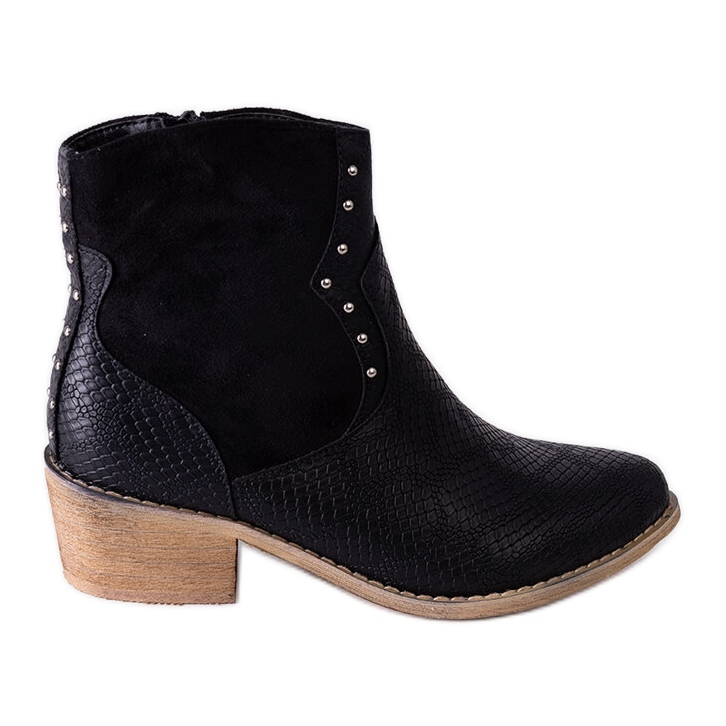 Botines de tacón negros de Madmina