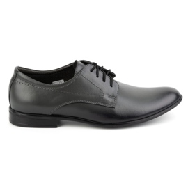 Olivier Zapatos formales de piel para hombre 292lu gris
