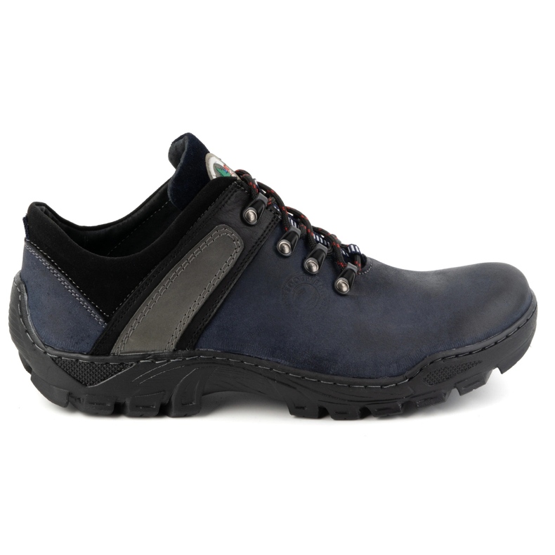 Olivier Zapatos trekking hombre piel 311GT, azul marino