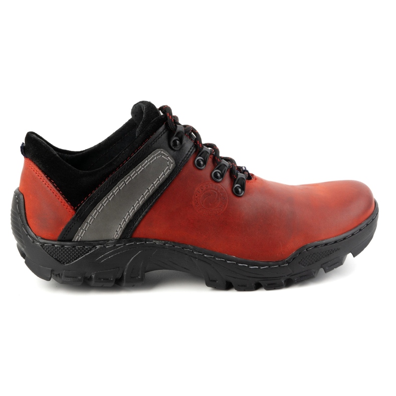 Olivier Zapatos trekking hombre piel 311GT rojo Olivier Zapatos trekking hombre piel 311GT rojo