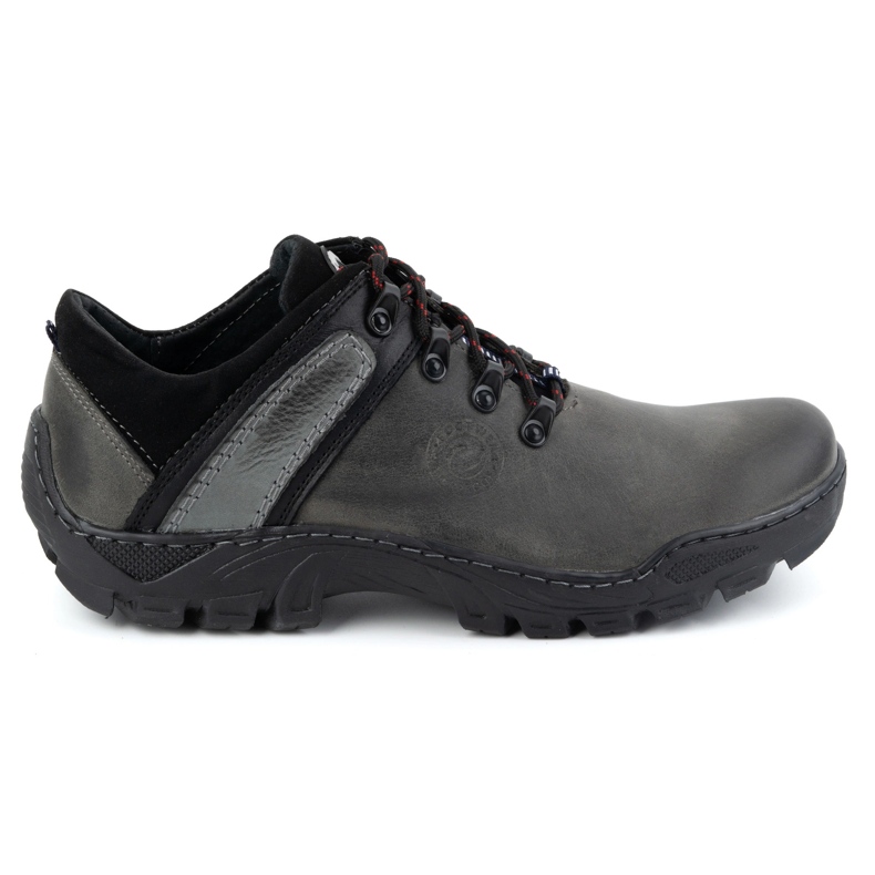 Olivier Zapatos trekking de piel para hombre 311GT, gris