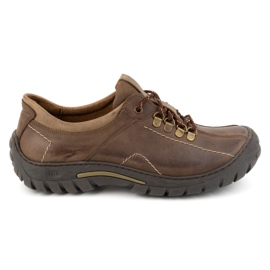 KOMODO Zapatos de trekking para hombre, piel 936K, marrón