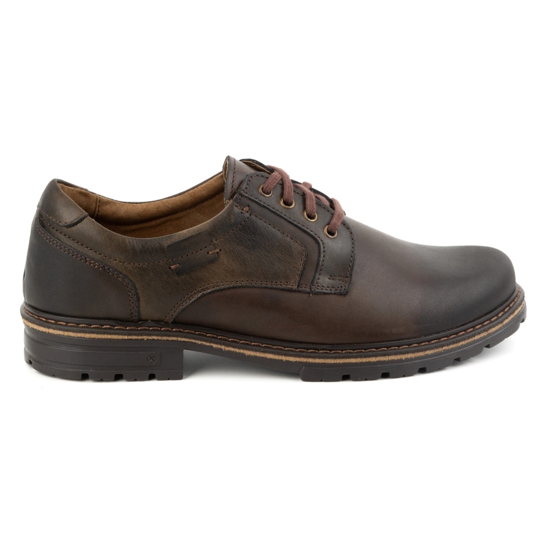 KOMODO Botas de piel para hombre Polish 897K marrón