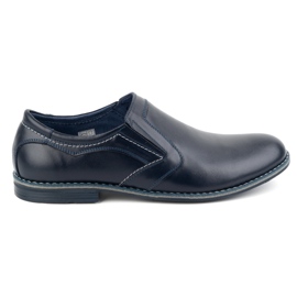 Olivier Zapatos formales sin cordones para hombre 284LU, azul marino