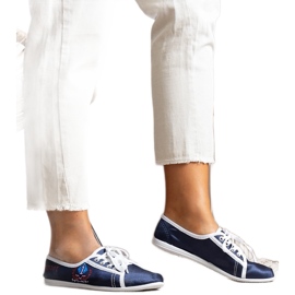 Zapatillas Woodstock mujer azul marino