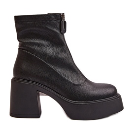 Botas De Mujer Aislante Con Plataforma Y Tacón Alto Negro Vinceza 66715