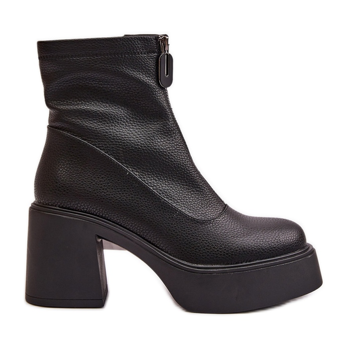 Botas De Mujer Aislante Con Plataforma Y Tacón Alto Negro Vinceza 66715