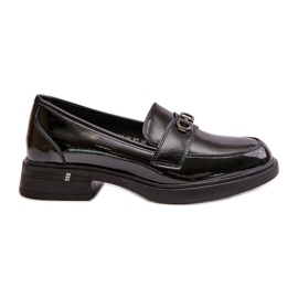 Mocasines Mujer Charol Fabricados en Piel Natural, Negro Vinceza 58409
