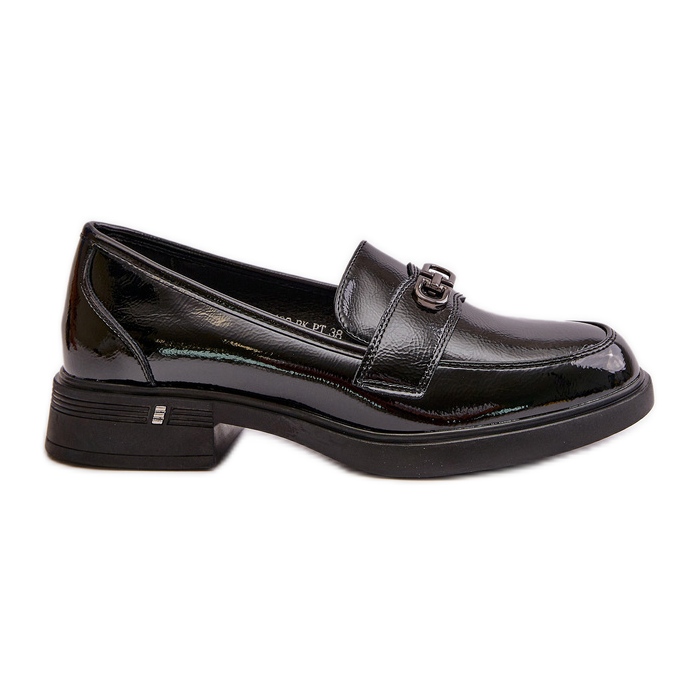 Mocasines Mujer Charol Fabricados en Piel Natural, Negro Vinceza 58409
