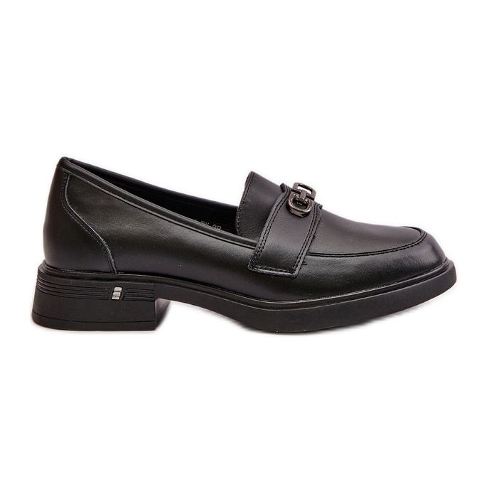 Mocasines de Mujer Confeccionados en Piel Natural Negro Vinceza 58409
