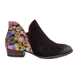 Botines Maciejka De Piel Con Aberturas 04091-77 Negro