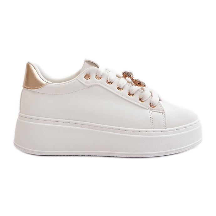 Zapatillas De Mujer Con Plataforma Y Osito De Peluche, Blanco Vailina