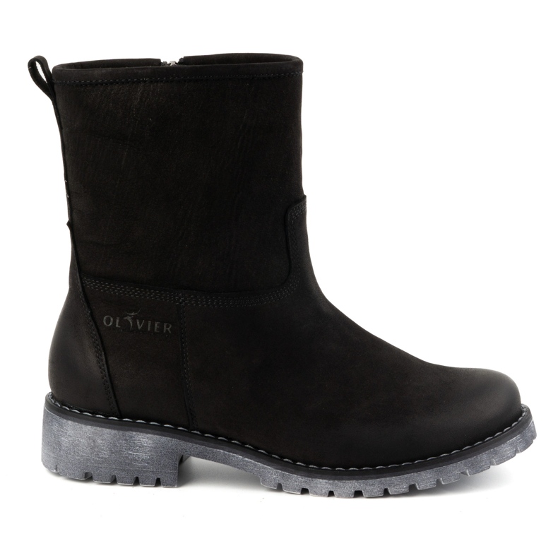 Olivier Botas de invierno de piel con aislamiento para mujer 340BB, negro Olivier Botas de invierno de piel con aislamiento para mujer 340BB, negro