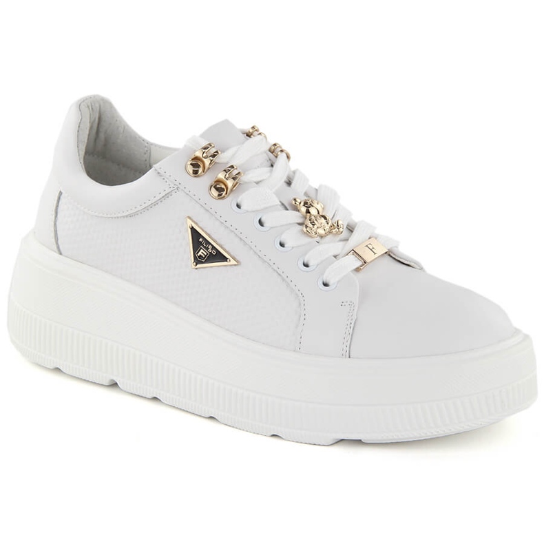 Zapatos de mujer blancos de piel con plataforma Filippo DP6382
