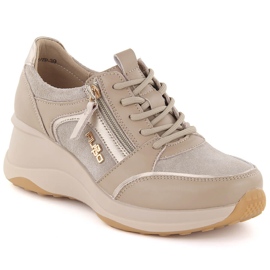 Zapatos cuña mujer piel beige Filippo DP6434