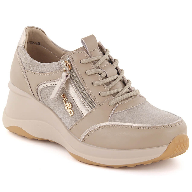 Zapatos cuña mujer piel beige Filippo DP6434 Zapatos cuña mujer piel beige Filippo DP6434