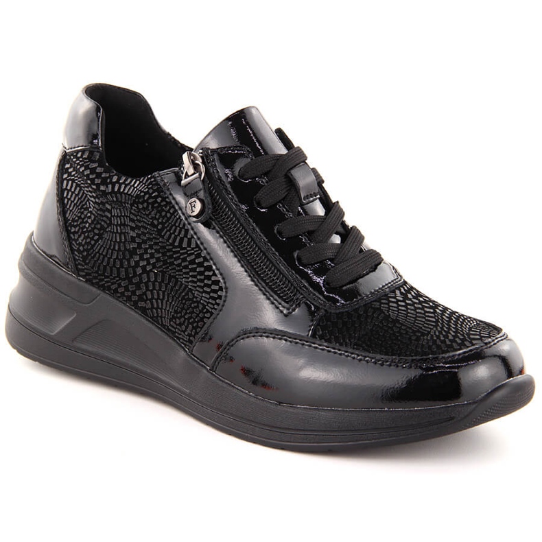 Zapatos cuña mujer piel negra Filippo DP6352 negro