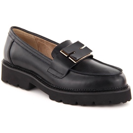 Mocasines de mujer Filippo DP6450 piel negro