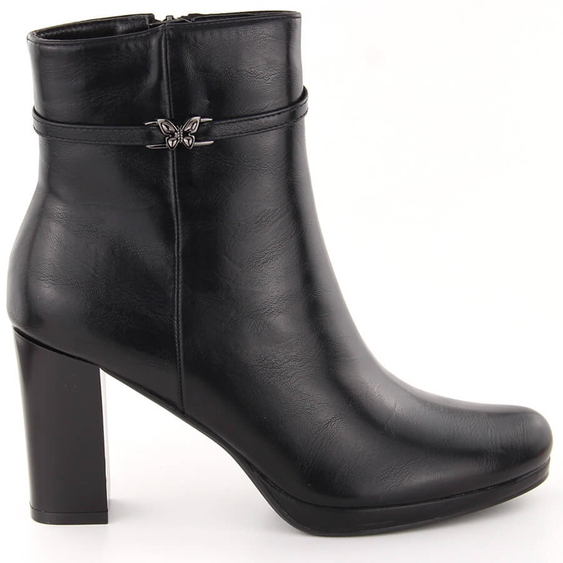 M. DASZYŃSKI Botines de mujer negros con aislamiento M.Daszyński AF125-22
